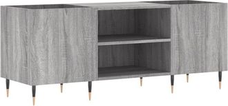 vidaXL Mueble para discos madera contrachapada gris sonoma 121x38x48cm vidaXL