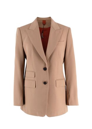 Max Mara Max Mara Caramel Double Breasted Wool Blazer Size S