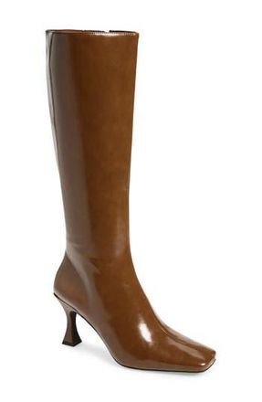 Jeffrey Campbell Checkmate Knee High Boot in Dark Beige at Nordstrom Rack, Size 10