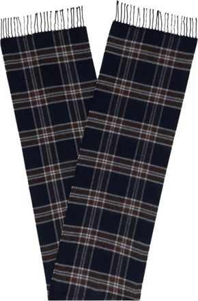Brooks Brothers Geruite Wollen Sjaal - Heren - Wintersjaals - Blauw - ONE Size - Wol - Accessoires