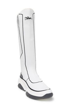Longchamp Tall Shaft Tennis Boot in White at Nordstrom Rack, Size 8Us / 39Eu