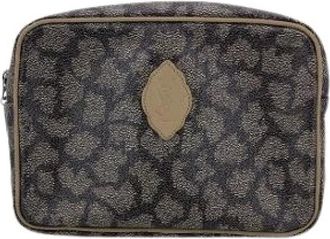 Saint Laurent Pre-owned Clutches, female, Brown, Size: ONE SIZE Pre-owned Canvas Clutch