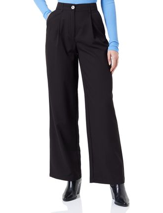 Pieces Womens Pcthelma Hw Pants Noos, Black, M