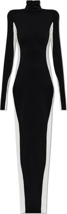 Dsquared2 Jurk met ingebouwde schoudervullingen - Dames - Maxi kleedjes - Zwart - L - Kleedjes