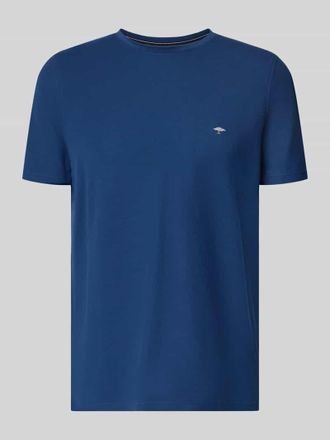 Fynch-Hatton Fynch-Hatton Regular Fit T-Shirt mit Logo-Stitching in Blau, Gr&ouml;&szlig;e 3XL