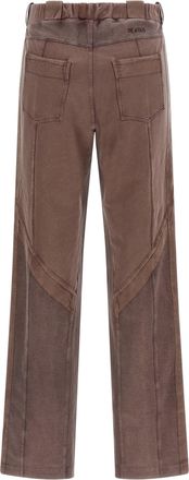 The Attico Womens Brown Cotton Casual Pants