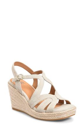 S&ouml;fft Norma Slingback Espadrille Platform Wedge Sandal in Baywater at Nordstrom, Size 6.5