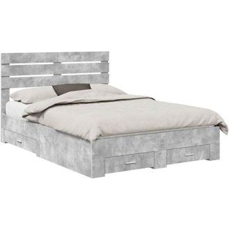 vidaXL Bed Frame with Drawer with Headboard Manual Engineered Wood vidaXL