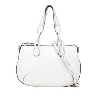 Loewe Pre-owned Handbags, female, White, Size: ONE SIZE Pre-owned Leather 2way Shoulder Bag