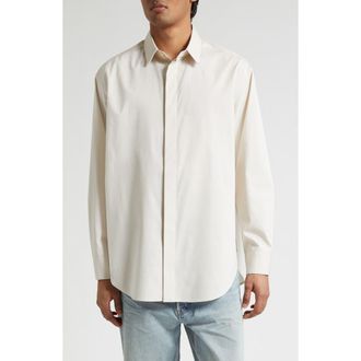 Fear of God Classic Stretch Cotton & Wool Button-Up Oxford Shirt in Ivory Ivory at Nordstrom, Size X-Large