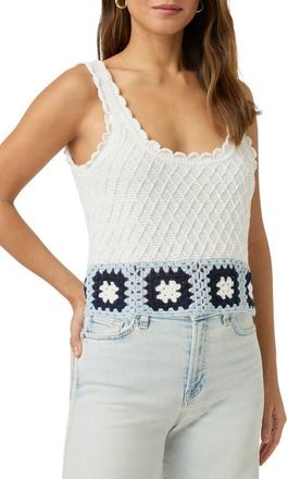 Splendid Sonia Texture Stitch Tank Sweater in White at Nordstrom, Size X-Small