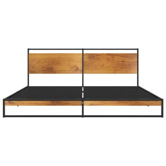 Berkfield Home Comfortable Bed Frame Metal 180x200 cm Super King in Black