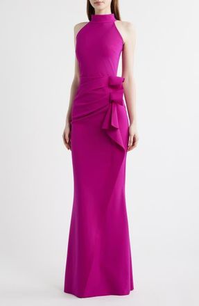 La Petite Robe Di Chiara Boni Gudrum High Neck Trumpet Gown in Cyclamen at Nordstrom, Size 12