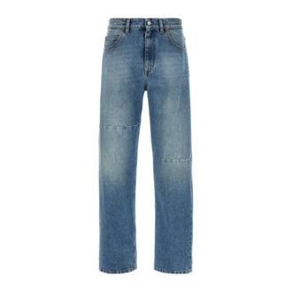 Maison Margiela Straight Jeans, male, Blue, Size: W30 Deconstructed Jeans