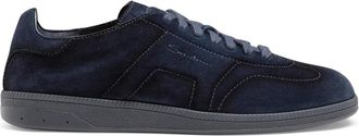 Santoni Heren su&egrave;de sneaker - Heren - Sneakers - Blauw - 41 1/2 EU - Su&egrave;de - Schoenen