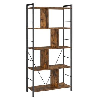 Vasagle Estanter&iacute;a de 5 niveles de 30 x 74 x 150 cm de color marr&oacute;n r&uacute;stico
