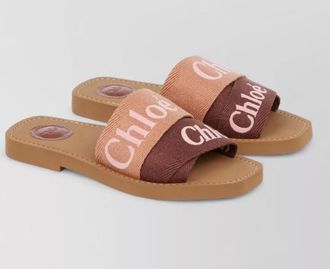 Chlo&eacute; linen slides