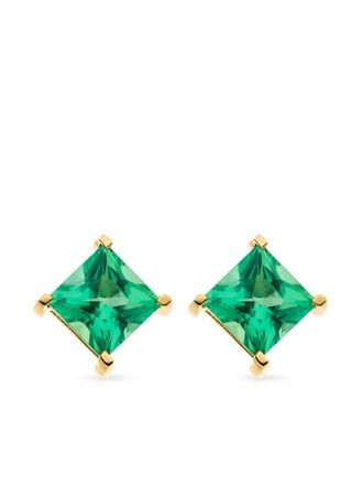 VEYNOU 14kt yellow gold Klara emerald earrings