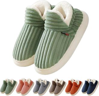 Generic Womens Plush Cloud Slippers,Winter Slipper For Women Men,Cozy Fleece-Lined House Shoes Non-Slip Warm Slippers Memory Foam Outdoor Indoor Slip on Bedro