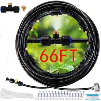 OEM Pulverizador De Exterior Con 30 Accesorios - 20 Boquillas Premontadas - Longitud Total 16 M - Apto Para Patios Y Piscinas -crezuo