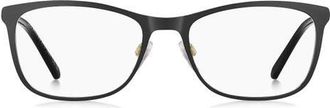 Marc Jacobs 53mm Rectangular Optical Glasses in Matte Black Gold at Nordstrom