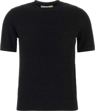 Fendi Black Cotton Blend Sweater