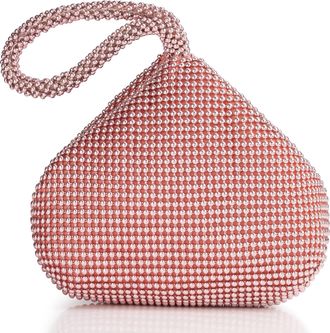 Babeyond Clutch Bags for Women Beaded Evening Bags 1920s Flapper Clutch Handbag for Costume Party, Wedding & Daily Use(Rose gold)