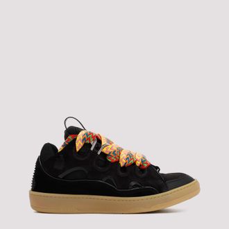 Lanvin Suede Leather Curb Sneakers