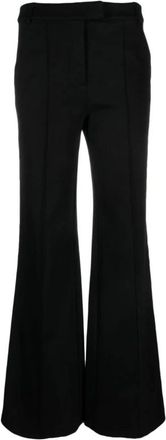 SIMKHAI Elegante Zwarte Bootcut Broek - Dames - Wijde Broeken - Zwart - 2XL - Nylon - Broeken