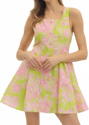 Entro Womens Button Front Mini Dress In Apple Green