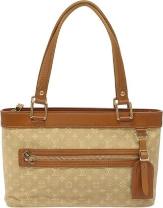 Louis Vuitton Lucille Beige Canvas Handbag (Pre-Owned)