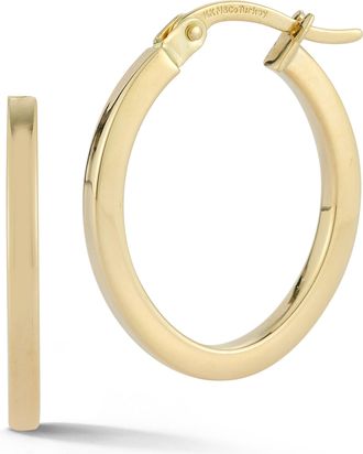 Ember Fine Jewelry 14K Gold Small Thin Oval Hoops