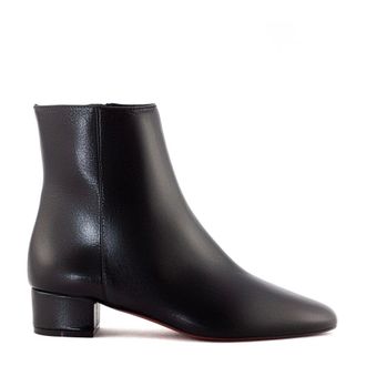 Roberto Festa Milano Black Leather Ankle Boots with Zip