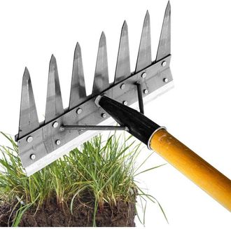 OEM Rastrillo De Jard&iacute;n De Acero Al Carbono, Rastrillo De Jard&iacute;n De Alta Resistencia, Herramientas Para Desherbar, Rastrillo De Jard&iacute;n De Metal De Alta Re