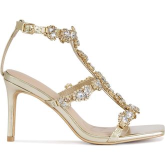 Azalea Wang Zeta Stiletto Sandal in Gold at Nordstrom, Size 6.5