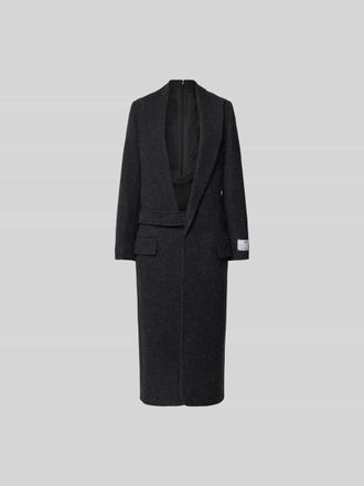 Victoria Beckham Wollmantel aus reiner Wolle in Dunkelgrau, Gr&ouml;&szlig;e XS/S