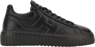 Hogan H-Stripes Sneaker - Heren - Sneakers - Zwart - 40 EU - Leer - Schoenen