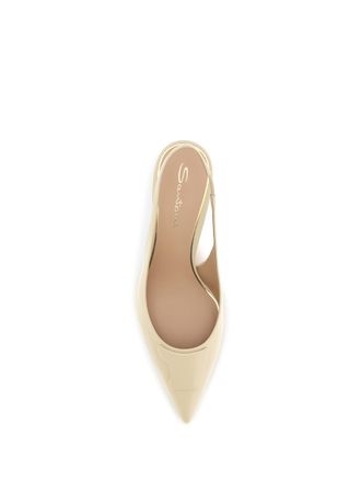 Santoni Womens Pumps Taylor Light Brown Calf Leather High Heel Shoes