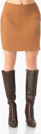 Ivonne Short Straight Skirt with Back Zipper in Brown at Nordstrom, Size 10