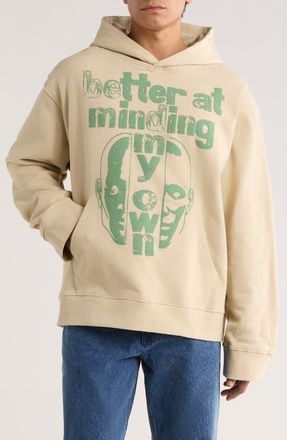 Honor The Gift Better at Minding My Own Cotton Hoodie in Taupe at Nordstrom, Size Xx-Large