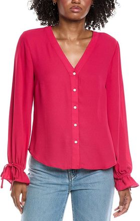 CeCe by Cynthia Steffe Cece V-Neck Flounce Blouse