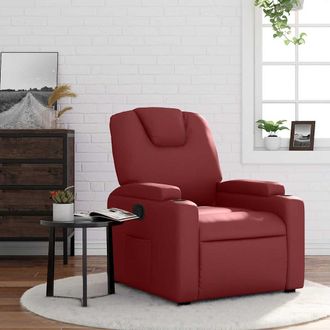 vidaXL Vidaxl - Sill&oacute;n Reclinable De Cuero Sint&eacute;tico Rojo Tinto