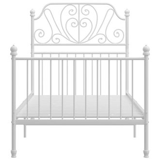 Berkfield Home Comfortable Bed Frame White Metal 90x200 cm