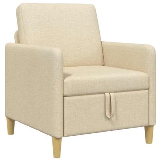 vidaXL Divano Con Storage Crema 72 X 78 X 87 Cm Poliestere Vidaxl