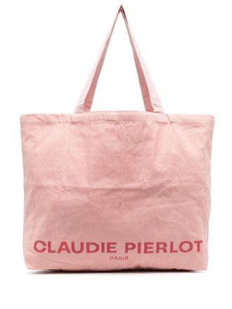 Claudie Pierlot Oversized tote bag - women - Cotton/Viscose/Polyester - OS - Pink