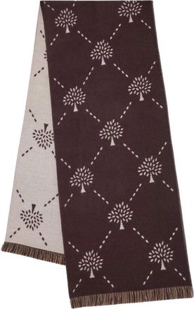 Mulberry Sciarpa Jacquard Albero di Diamanti - - Accessories - Donna - Marrone - ONE SIZE