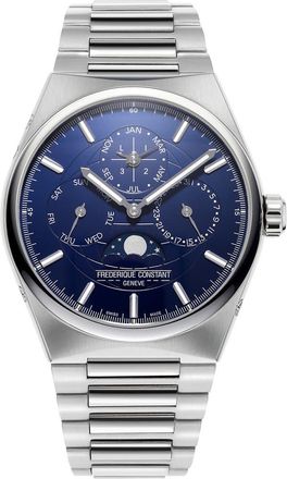 Frederique Constant Highlife Perpetual Calendar Moon Phase Bracelet Watch, 41mm in Silver-Tone at Nordstrom