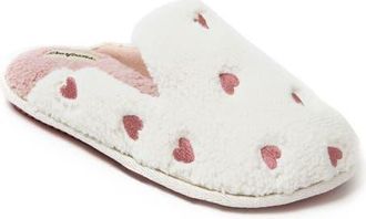 Dearfoams Yellow Sun Teddy Scuff Slipper in Muslin at Nordstrom, Size X-Large