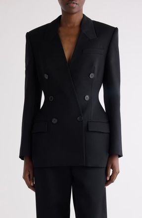 Givenchy Double Breasted Wool Tuxedo Jacket in Black at Nordstrom, Size 10 Us