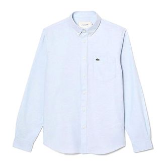 Lacoste Casual Shirts, male, Blue, Size: 3XL Camicia in popeline